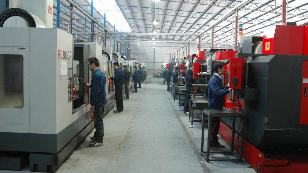 CNC machining workshop floor